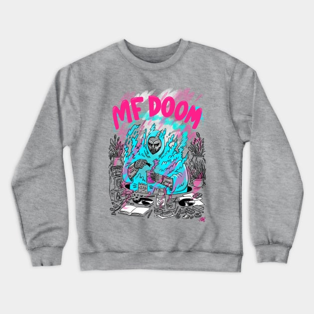 MF DOOM Crewneck Sweatshirt by geolaw